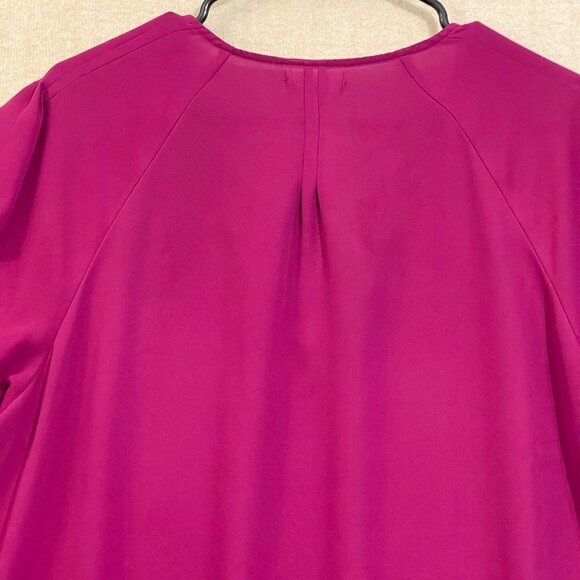 Maurices Blouse Women's 1 Burgundy Cap Sleeve - Picture 9 of 11